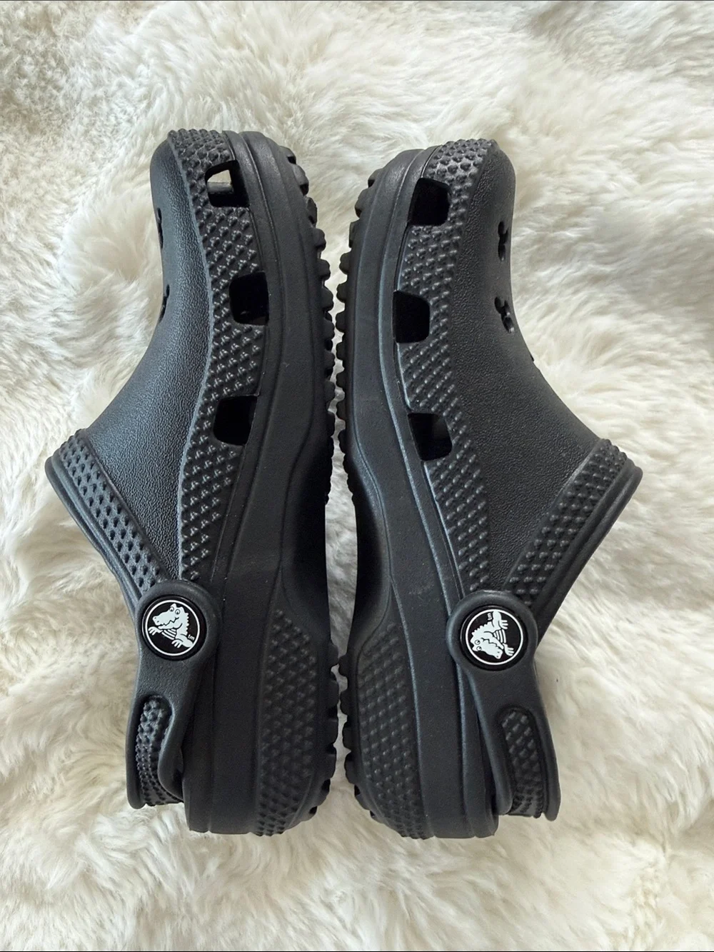 CROCS Disney Parks Mickey Ear Cutout Kids Black Classic Clogs